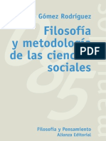 Filosofía y Metodología de Las Ciencias Sociales - Gómez Rodríguez, Amparo