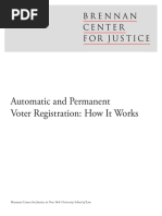Download Automatic Permanent Voter Registration How It Works by The Brennan Center for Justice SN289377031 doc pdf
