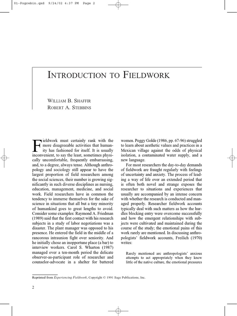 dissertation on fieldwork