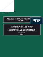 Experimental and Behavioral Economics