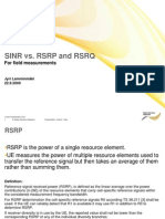 RSRP Vs RSRQ Vs Sinr PDF