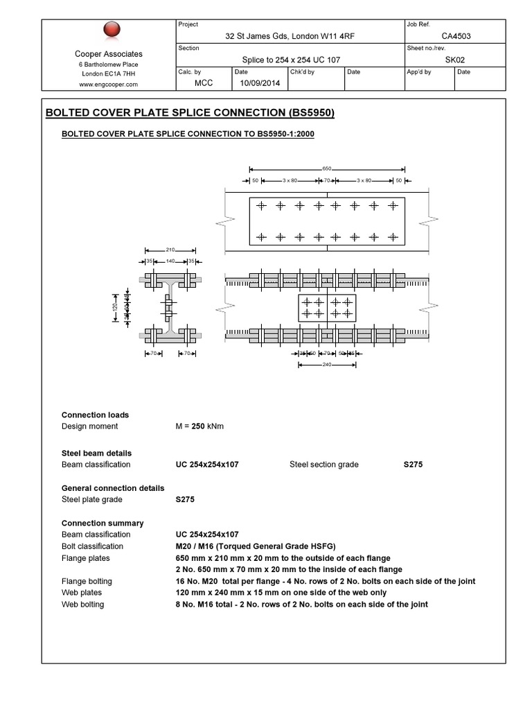 PFC Splice Design for Beam Connection | PDF