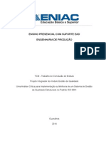 Implementação ou Melhoria de Sistema de Gestão da Qualidade ISO 9001