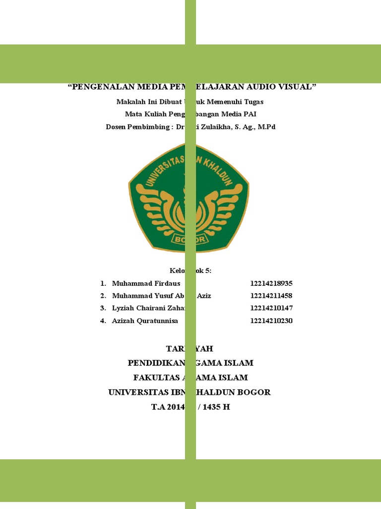 Makalah Media Pmbelajaran Audio Visual