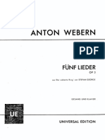 Anton Webern Op. 3 - Fünf Lieder Aus Der Siebente Ring
