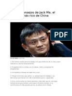 Quince Consejos de Jack Ma. El Hombre Más Rico de China