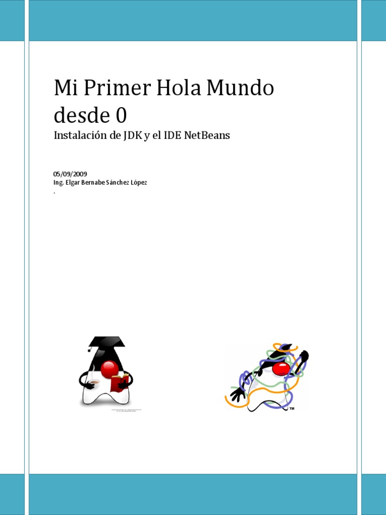 Mi Primer Hola Mundo Desde 0 | PDF | Java (lenguaje de programación ...