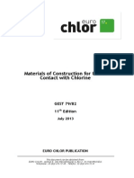 Materials of Construction For Use in Contact With Chlorine