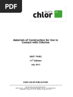 Materials of Construction For Use in Contact With Chlorine