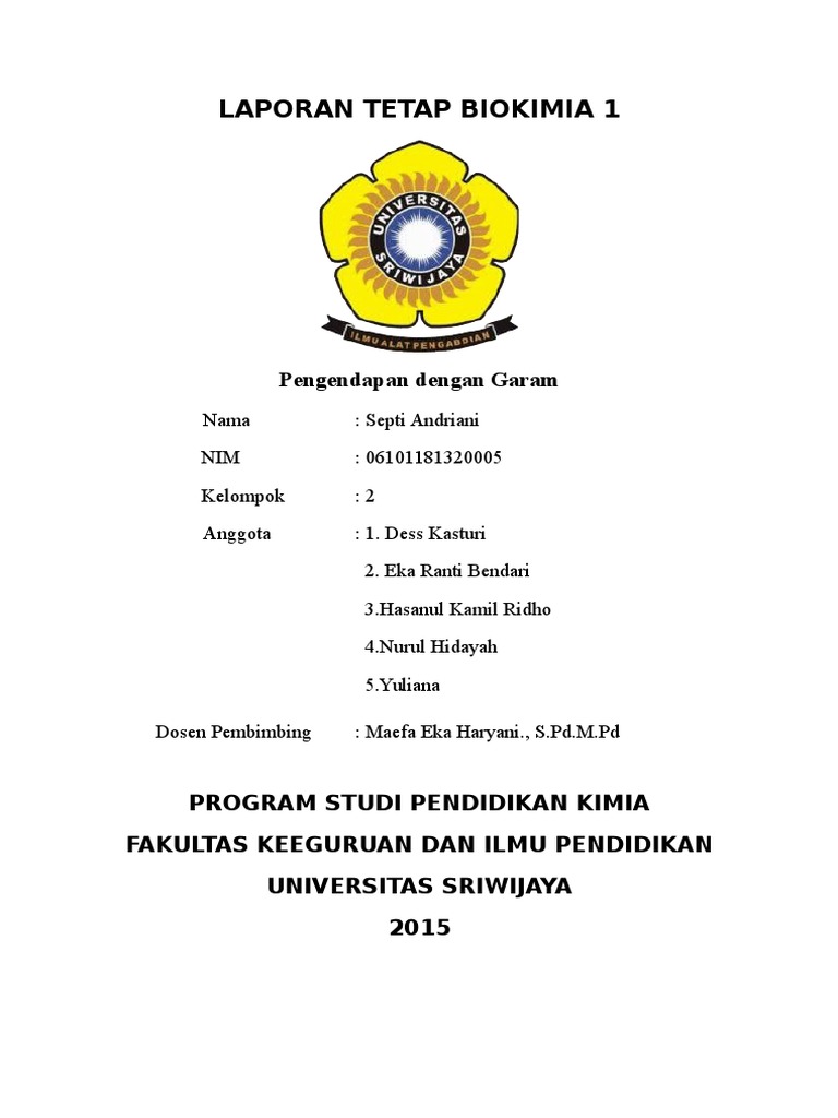 Pengendapan Dengan Garam