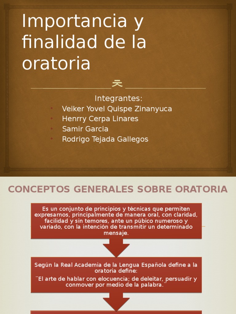 Importancia y Finalidad de La Oratoria | PDF | Persuasión | Science