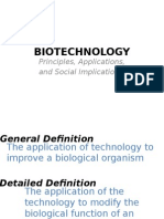 Biotechnology: Principles, Applications, and Social Implications