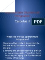 Approx. Numerical Integration Methods