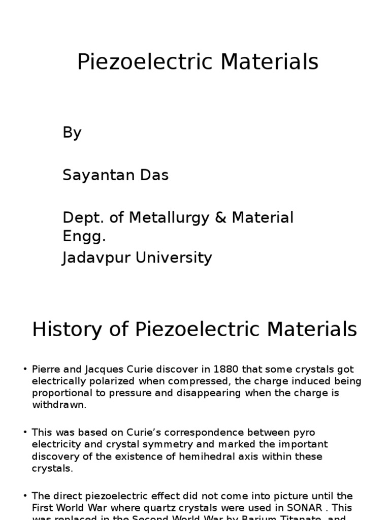 APPLICATIONS OF PIEZOELECTRIC MATERIALS PDF intelligence overview
