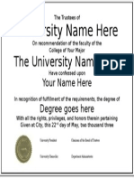 Degree Template Cursive