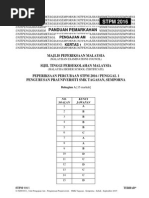 Panduan Pemarkahan Percubaan STPM 2016 Penggal 1 SMK Tagasan Semporna Sabah