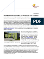 2015 11 03 First Passive House Premium Press Release