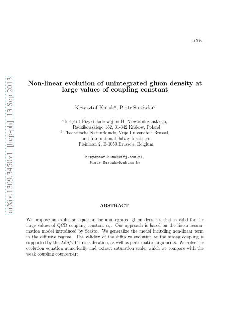 (Kutak, K. Surówka, P.) Evolution of Unintegrated Gluon