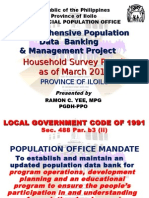 Iloilo Comprehensive Population Data Banking & Management Project 2011