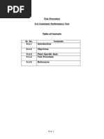 Condenser Performance Test Procedure