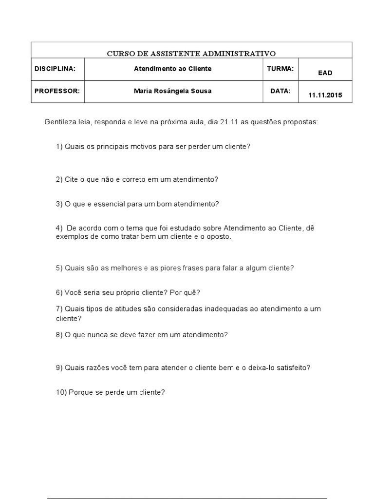 Redação Pronta Sobre Atendimento Ao Cliente Em Telemarketing