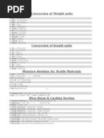 Weaving Calculation Formulas Guide | PDF | Yarn | Textiles