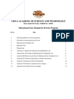 Educational Tour Manual for BTech Program