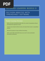 Moduled D (Decision Making Using Speadsheet)