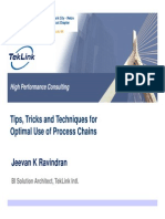 Processchains Tipstricks and Techniques for Optimaluseofprocesschains