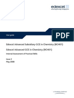 GCE in Chemistry Intrnl Asst of Practical Skills User Guide Issue Yr12
