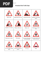 Romanian Road Traffic Signs