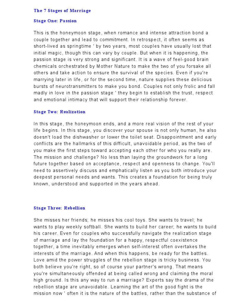 The 7 Stages of Marriage | Marriage