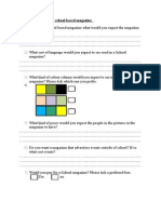 Questionnaire For The School Based Magazine