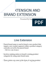 Line Extension and Brand Extension: Presented by Sagar Gavit P13019