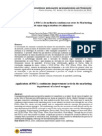 Artigo Aplicação Do Ciclo PDCA de Melhoria Contínua No Setor de Marketing de Uma Empacotadora de Alimentos