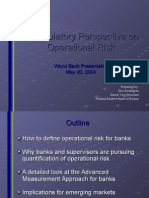 A Regulatory Perspective On Operational Risk