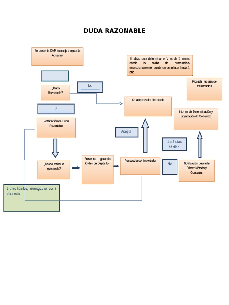 Proceso de Duda Razonable en Aduanas | PDF | Negocios | Finanzas y dinero