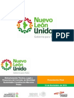 Estructuración Técnica, Legal y Financiera Del Corredor de Movilidad Sustentable Constitución-Morones Prieto