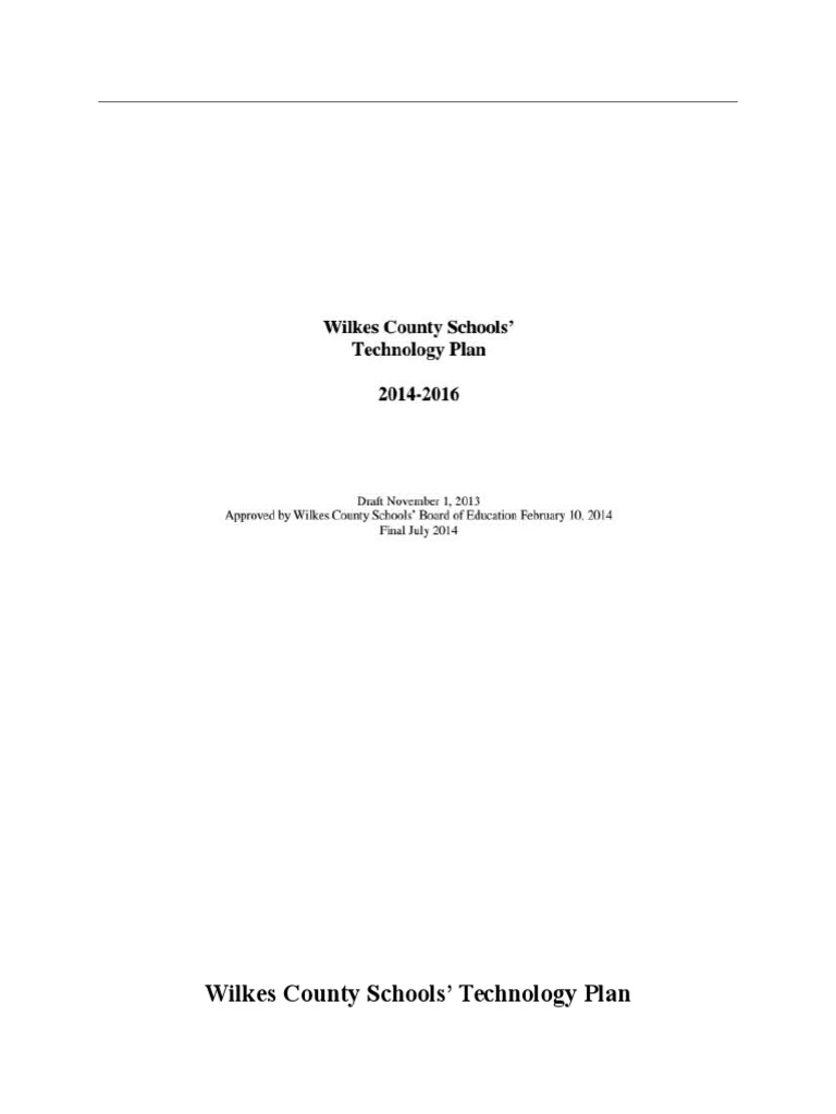 Wilkes County Schools Technology Plan 2014-2016 | PDF | Digital ...