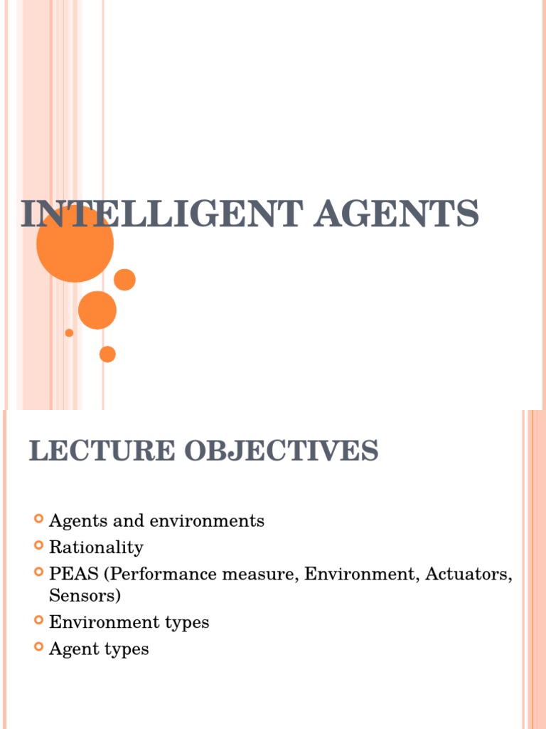 Understanding Intelligent Agents in AI | PDF | Perception | Cognition