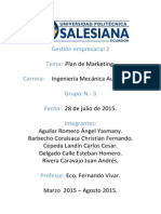 Plan de Marketing. Gestión Empresarial. Grupo 3.