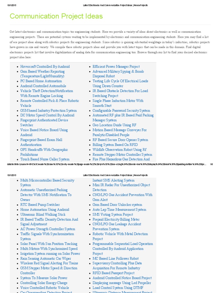 Latest ECE Project Ideas from NevonProjects | PDF | Remote Control ...