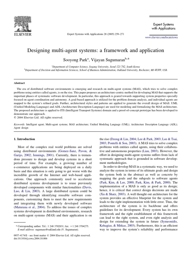 Framework for Multi-Agent System Design | PDF | Software Development ...