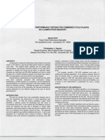 Sense'' Testing Combined Cycle Plants Competitive: Performance FOR IN Industry