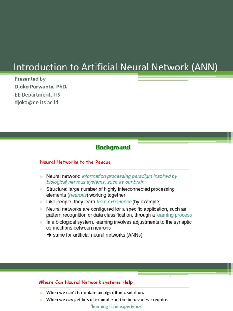 Introduction to Artificial Neural Networks | PDF | Artificial Neural ...