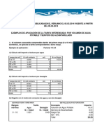 Ejemplos de Aplicación-Tarifa Sedapal Marzo 2014