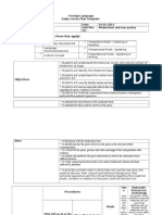 Foreign Language Daily Lesson Plan Template Name Date 10.01.2014 Class/lev El B2 Unit/The Me Modernism and War Poetry