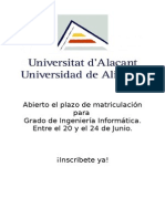 Matriculacion Universidad de Alicante