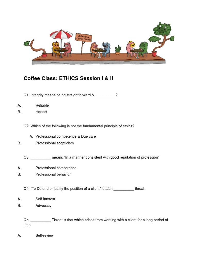 Coffee Class: Ethics Q&A Session | PDF
