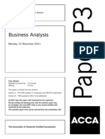 Business Analysis: Monday 12 December 2011